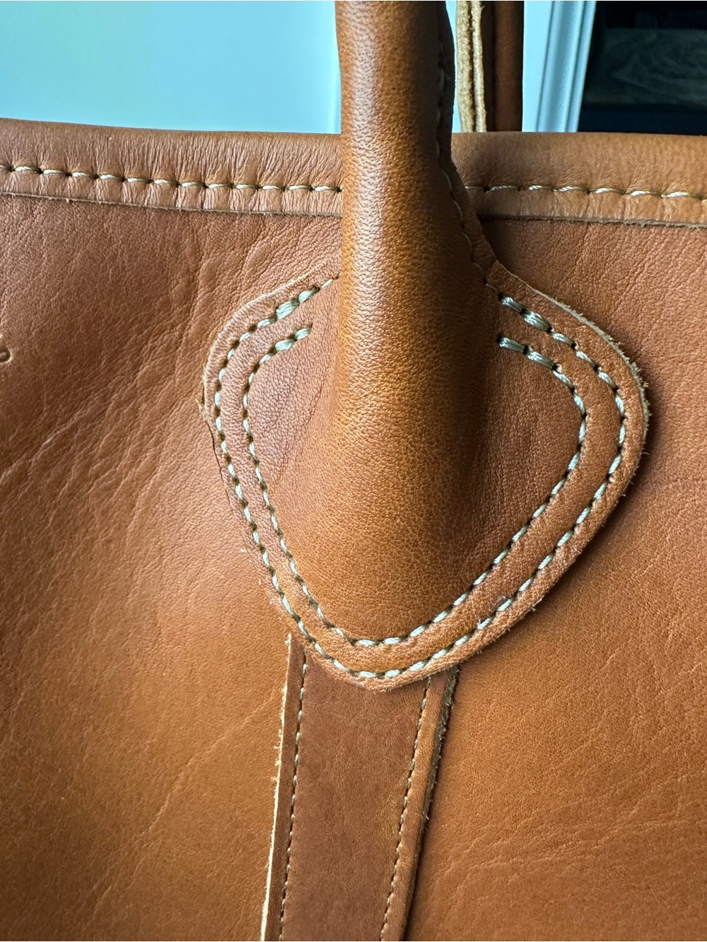 Forest bound LEATHER PASSENGER TOTE IN BROWN - Picture 4 of 11
